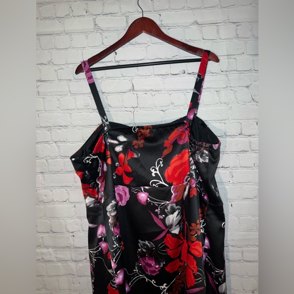 lane bryant black, red & pink floral dress size 24 - Picture 11 of 12